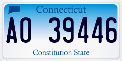 CT license plate AO39446