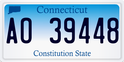 CT license plate AO39448