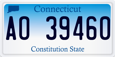 CT license plate AO39460