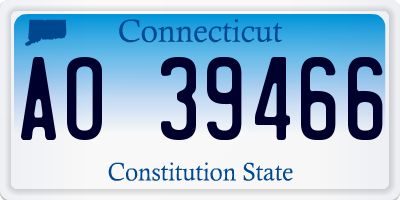 CT license plate AO39466
