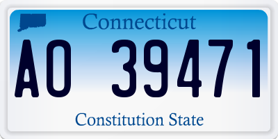 CT license plate AO39471