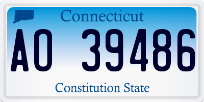 CT license plate AO39486