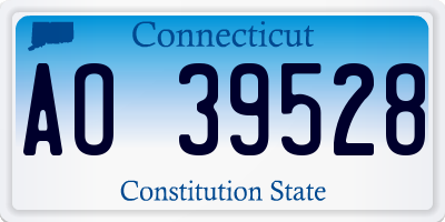 CT license plate AO39528