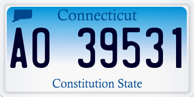 CT license plate AO39531