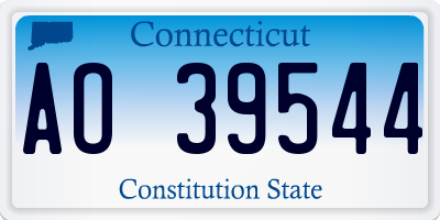 CT license plate AO39544