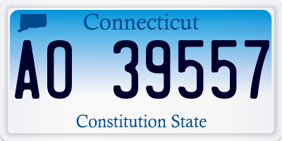 CT license plate AO39557