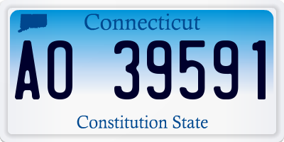 CT license plate AO39591