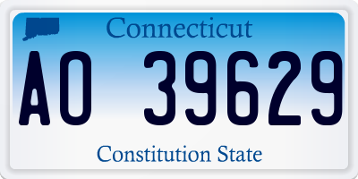 CT license plate AO39629