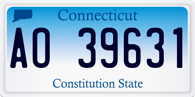 CT license plate AO39631
