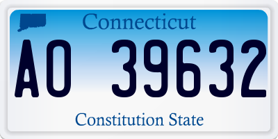 CT license plate AO39632