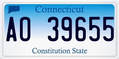 CT license plate AO39655