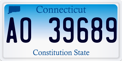 CT license plate AO39689