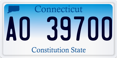 CT license plate AO39700