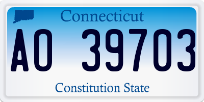 CT license plate AO39703