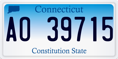 CT license plate AO39715