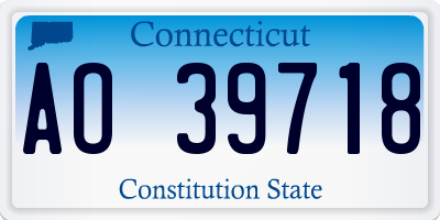 CT license plate AO39718