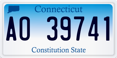 CT license plate AO39741