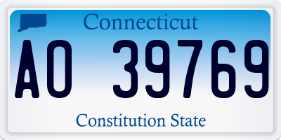 CT license plate AO39769