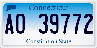 CT license plate AO39772