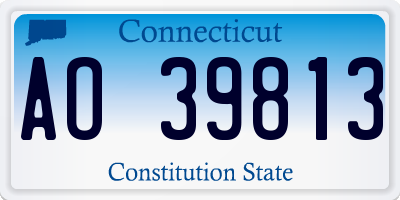 CT license plate AO39813