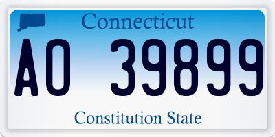 CT license plate AO39899