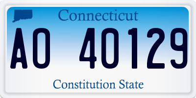 CT license plate AO40129