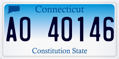 CT license plate AO40146
