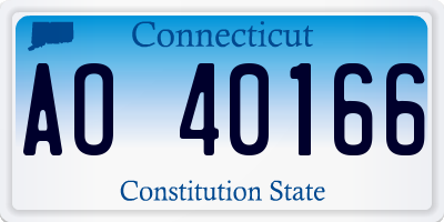 CT license plate AO40166