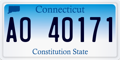CT license plate AO40171