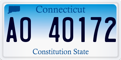 CT license plate AO40172