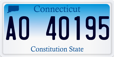 CT license plate AO40195