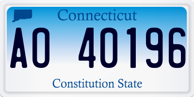 CT license plate AO40196