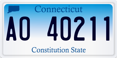CT license plate AO40211