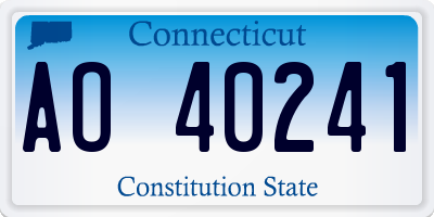 CT license plate AO40241