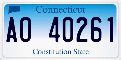CT license plate AO40261