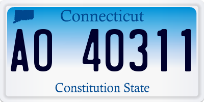 CT license plate AO40311