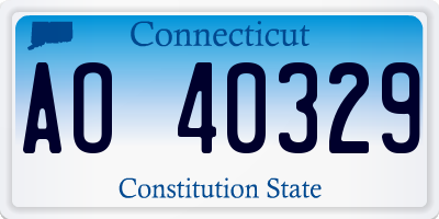 CT license plate AO40329
