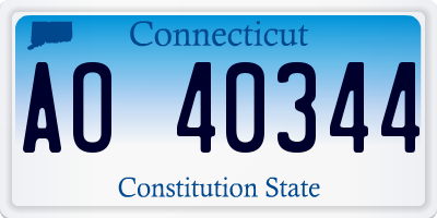 CT license plate AO40344
