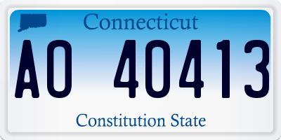 CT license plate AO40413