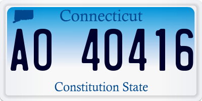 CT license plate AO40416