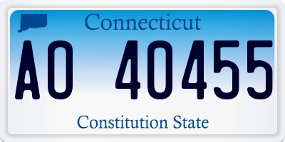 CT license plate AO40455