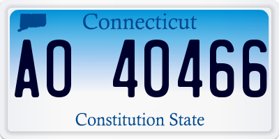 CT license plate AO40466