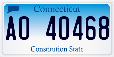 CT license plate AO40468