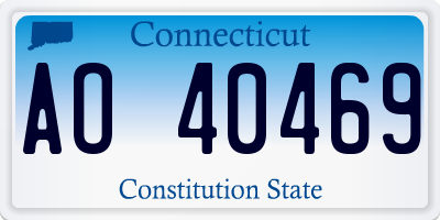 CT license plate AO40469