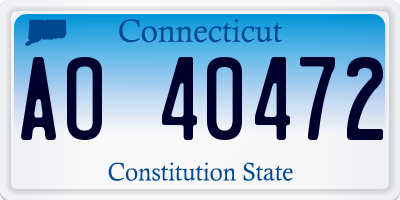 CT license plate AO40472