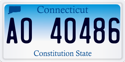 CT license plate AO40486