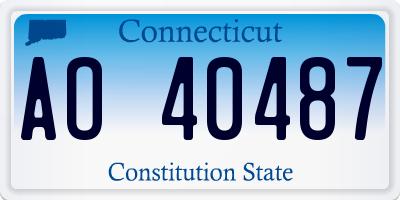 CT license plate AO40487