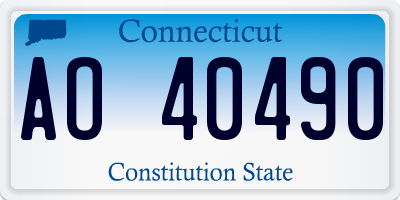 CT license plate AO40490