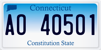 CT license plate AO40501