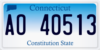 CT license plate AO40513